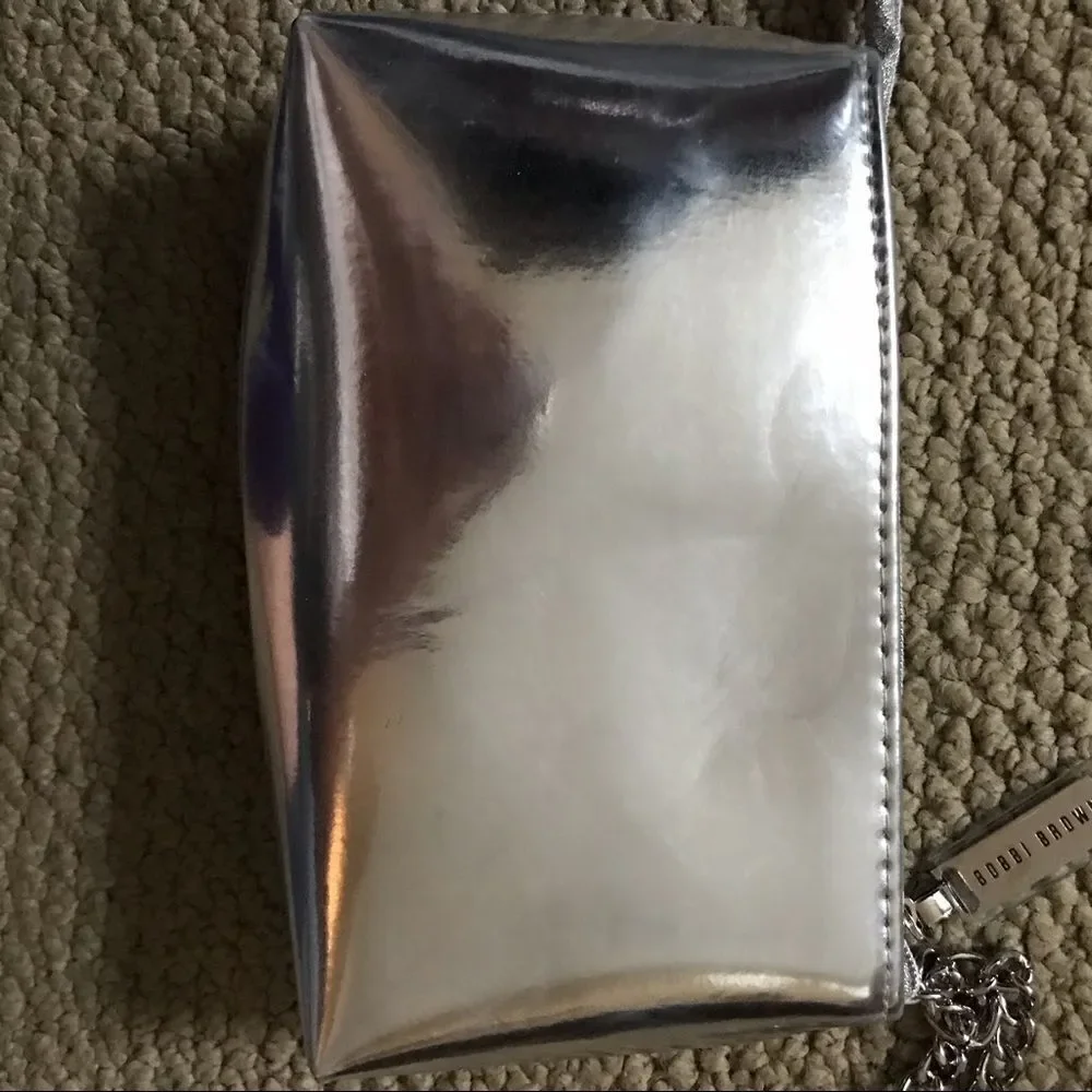 Bobbi Brown silver Cosmetic Bag